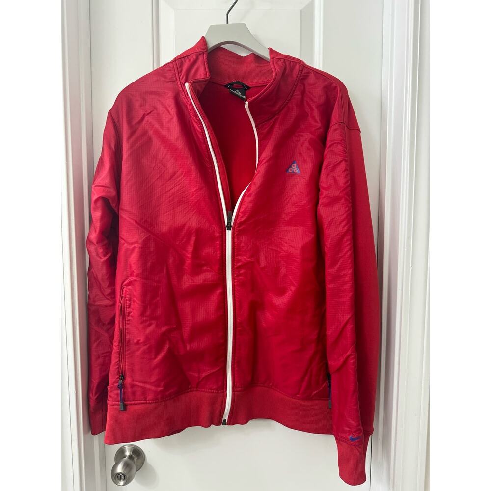 Nike Men's Red ACG Fleeced Lined Jacket, XXL
